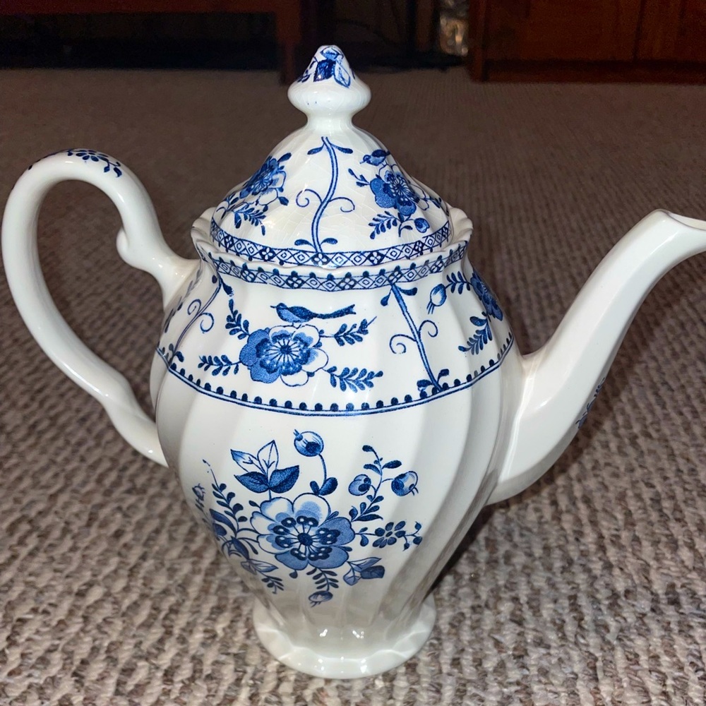 Indies Blue Coffee Pot Johnson Bros. Like New